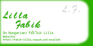 lilla fabik business card